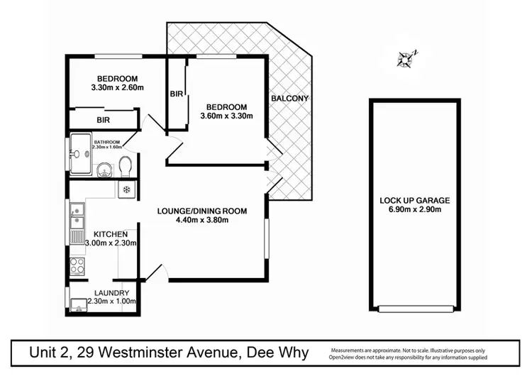 Floorplan of Homely unit listing, 2/29 Westminster Avenue, Dee Why NSW 2099