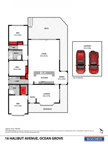 Floorplan of Homely house listing, 16 Halibut Avenue, Ocean Grove VIC 3226