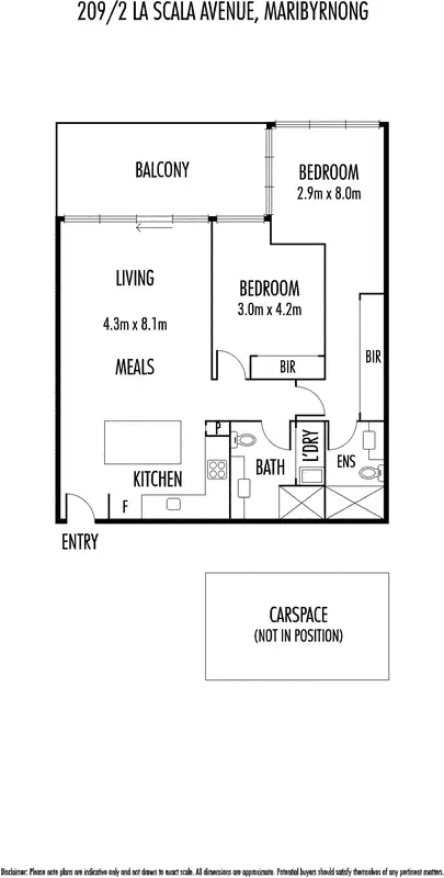 Floorplan of Homely house listing, 209/2 La Scala Avenue, Maribyrnong VIC 3032