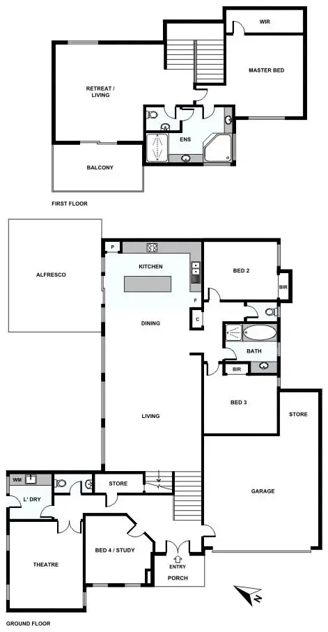 Floorplan of Homely house listing, 100A Weaponess Road, Wembley Downs WA 6019