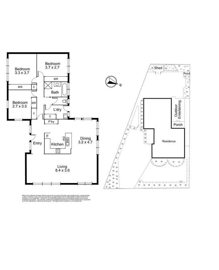 Floorplan of Homely house listing, 1 Higgs Avenue, Mill Park VIC 3082