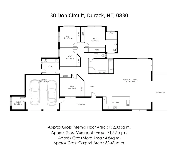 Floorplan of Homely house listing, 30 Don Circuit, Durack NT 830