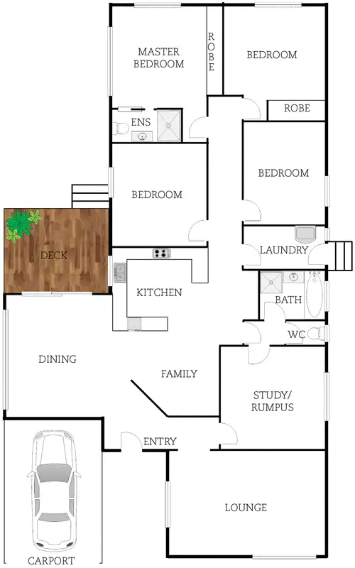 Floorplan of Homely house listing, 5 Hepburn Place, Kambah ACT 2902
