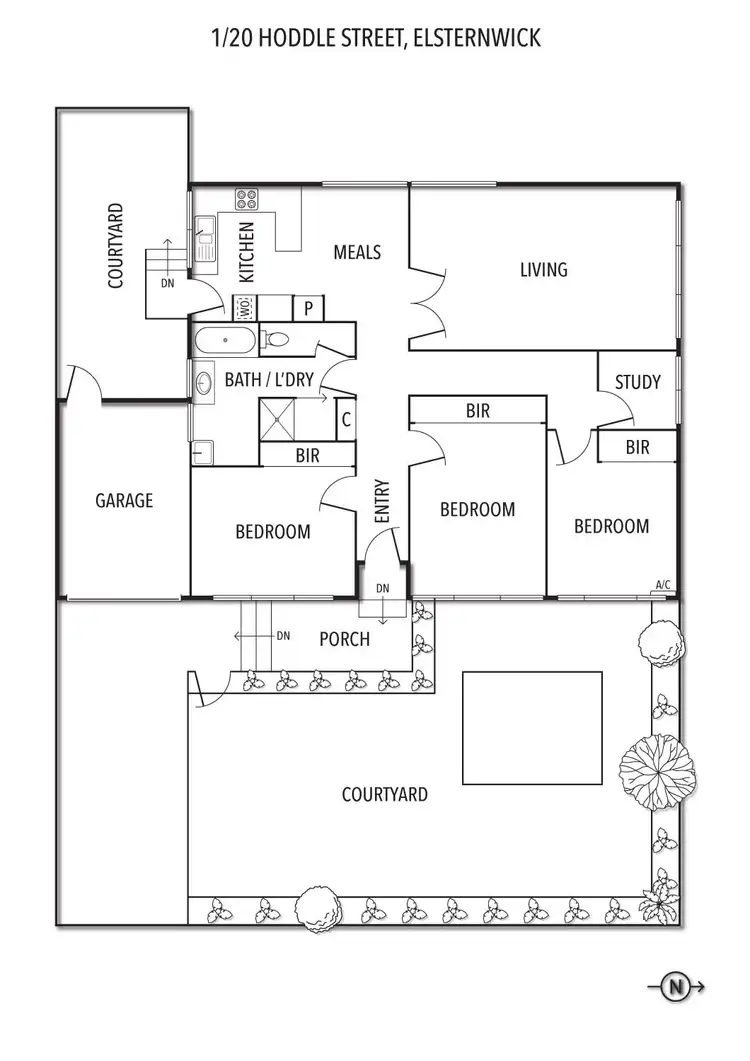 Floorplan of Homely unit listing, 1/20 Hoddle Street, Elsternwick VIC 3185