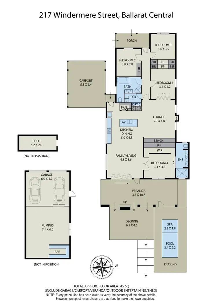 Floorplan of Homely house listing, 217 Windermere Street, Ballarat Central VIC 3350