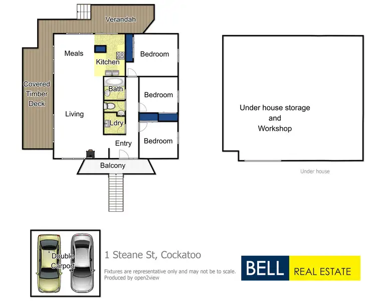 Floorplan of Homely house listing, 1 Steane Street, Cockatoo VIC 3781