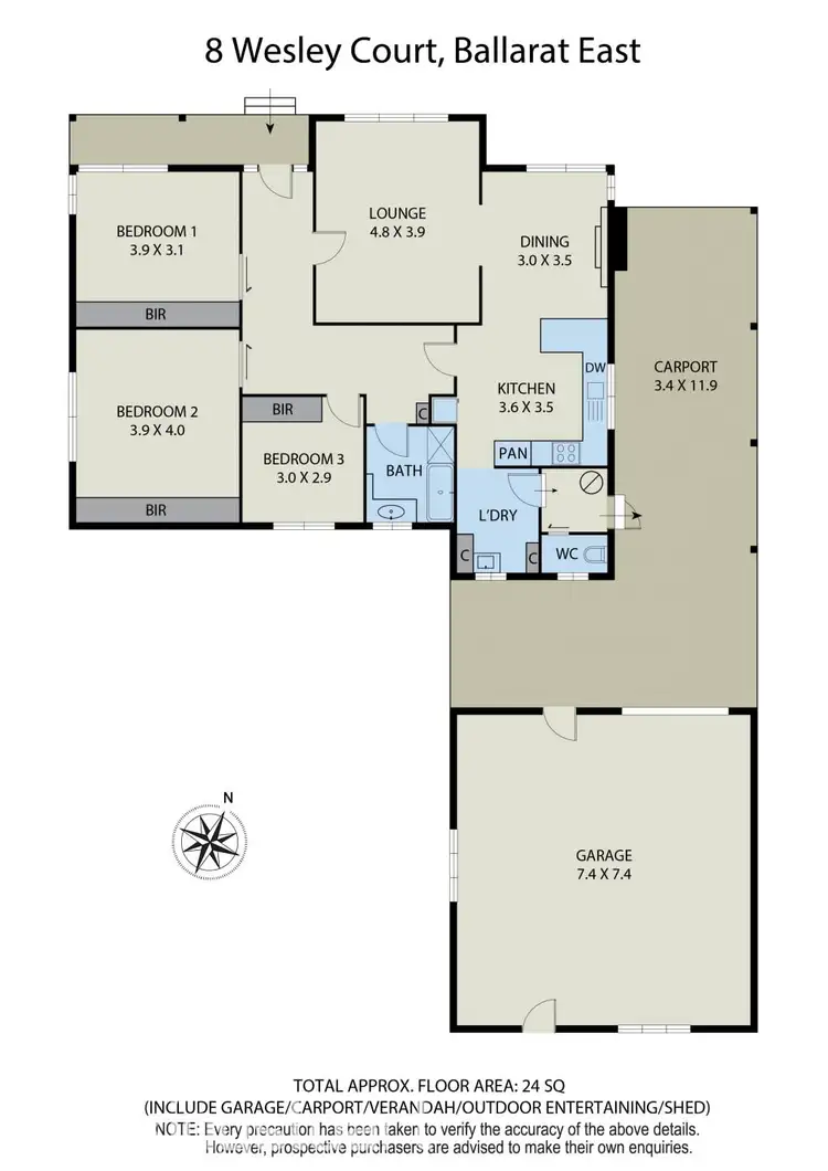 Floorplan of Homely house listing, 8 Wesley Court, Ballarat East VIC 3350