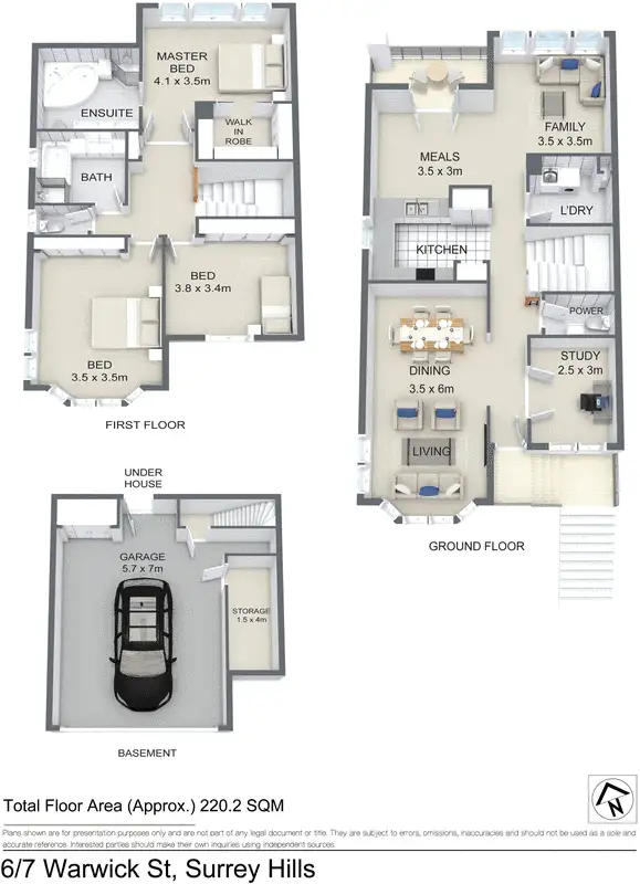 Floorplan of Homely townhouse listing, 6/7 Warwick Court, Surrey Hills VIC 3127