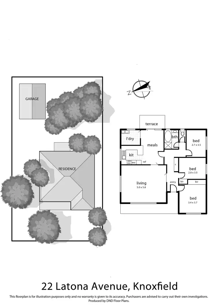 Floorplan of Homely house listing, 22 Latona Avenue, Knoxfield VIC 3180