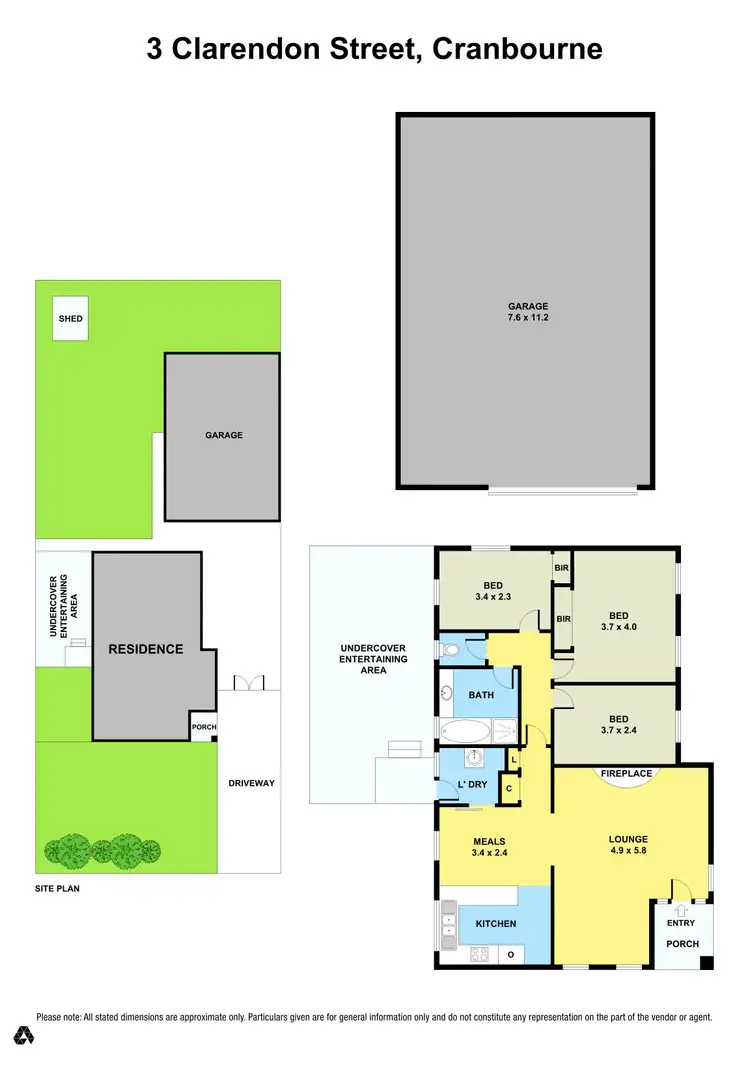 Floorplan of Homely house listing, 3 Clarendon Street, Cranbourne VIC 3977