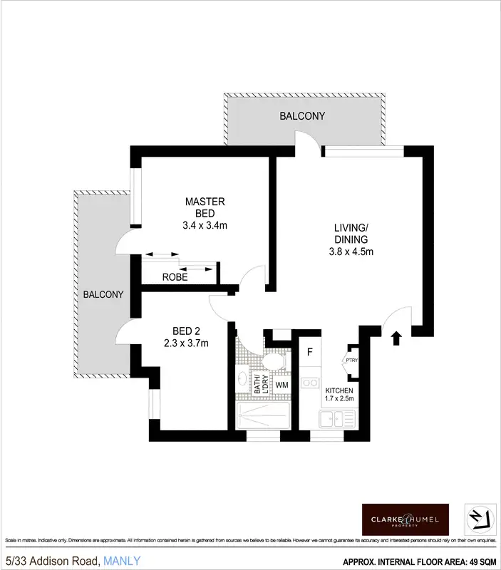 Floorplan of Homely apartment listing, 5/33 Addison Road, Manly NSW 2095