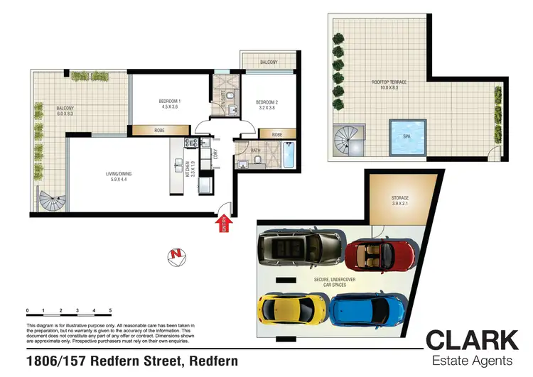 Floorplan of Homely apartment listing, 1806/157 Redfern Street, Redfern NSW 2016