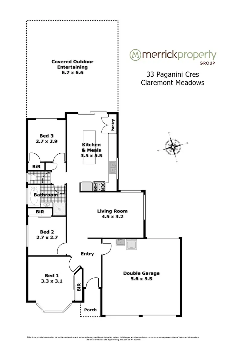 Floorplan of Homely house listing, 33 Paganini Crescent, Claremont Meadows NSW 2747