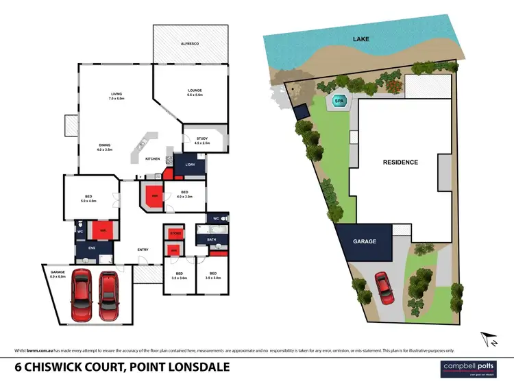 Floorplan of Homely house listing, 6 Chiswick Court, Point Lonsdale VIC 3225