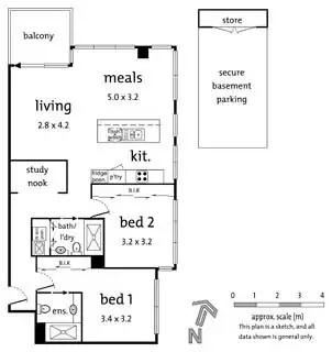 Floorplan of Homely apartment listing, 503/91-93 Tram Road, Doncaster VIC 3108