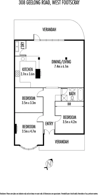 Floorplan of Homely house listing, 308 Geelong Road, West Footscray VIC 3012