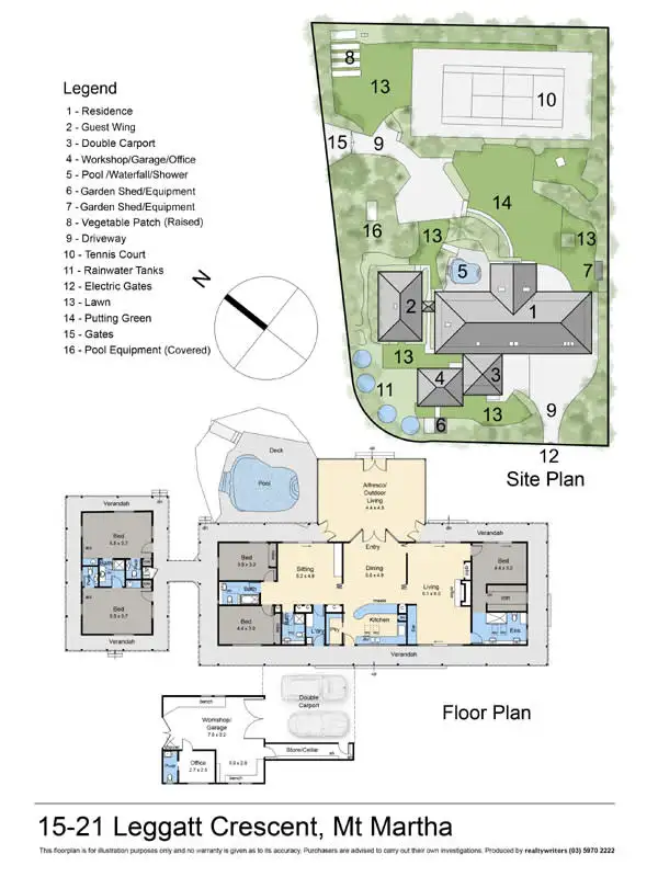 Floorplan of Homely house listing, 15-21 Leggatt Crescent, Mount Martha VIC 3934