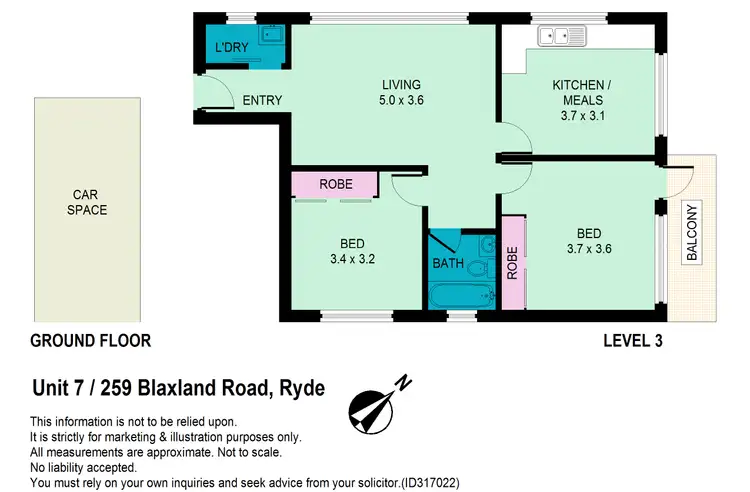 Floorplan of Homely apartment listing, 7/259 Blaxland Road, Ryde NSW 2112