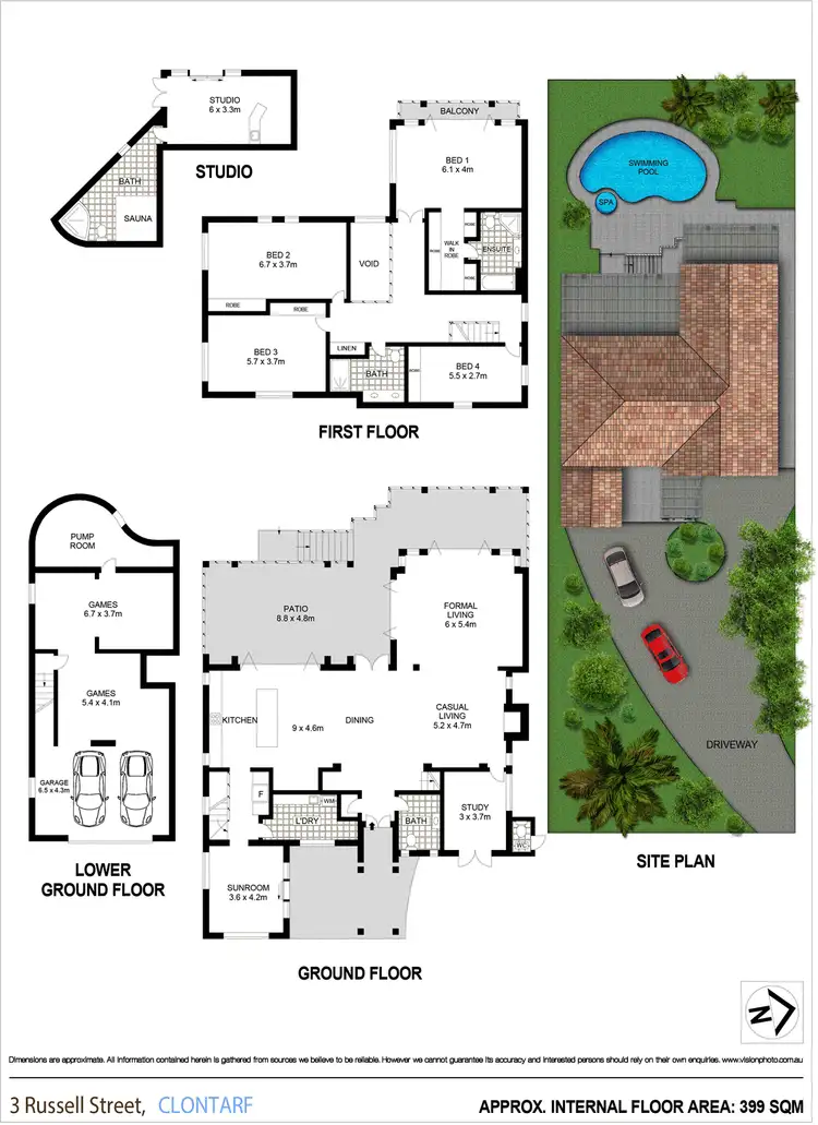 Floorplan of Homely house listing, 3 Russell Street, Clontarf NSW 2093