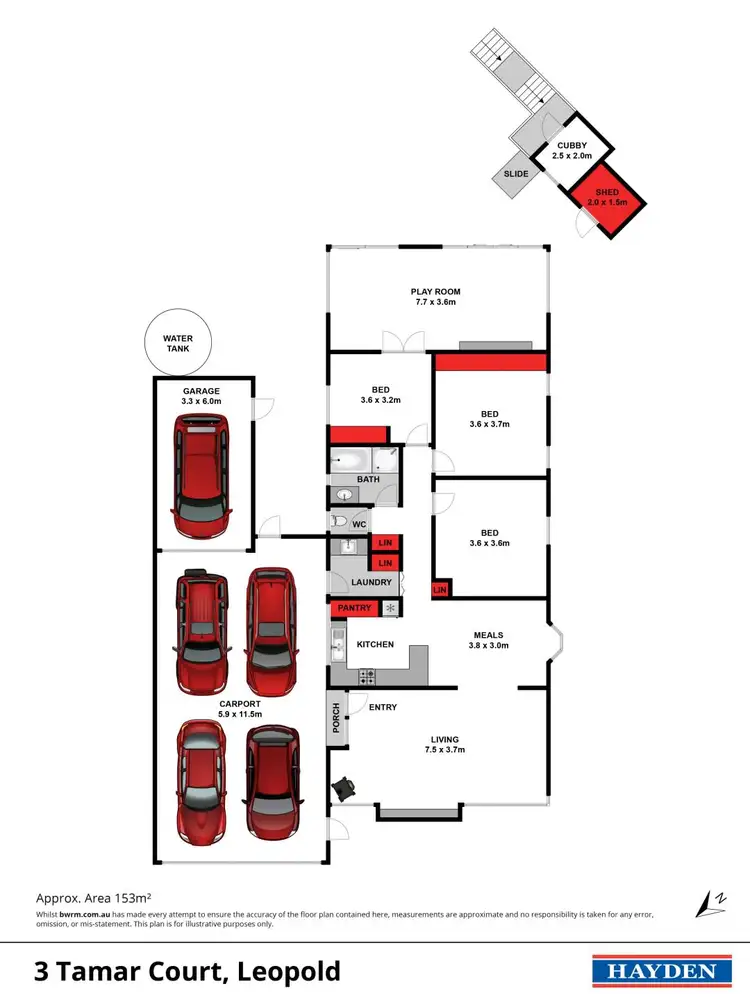 Floorplan of Homely house listing, 3 Tamar Court, Leopold VIC 3224
