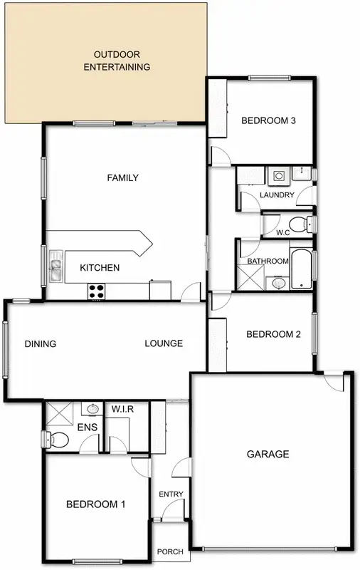 Floorplan of Homely house listing, 1 Millicer Place, Dunlop ACT 2615