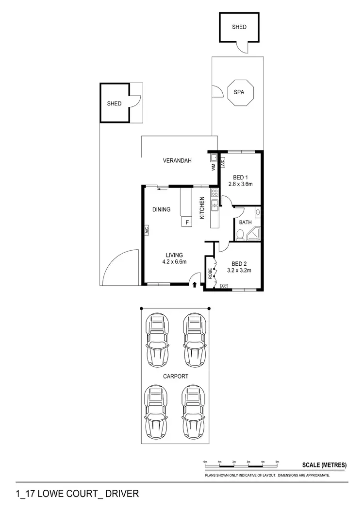 Floorplan of Homely townhouse listing, 1/17 Lowe Court, Driver NT 830