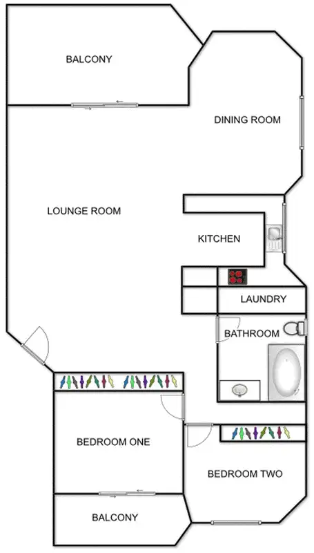 Floorplan of Homely apartment listing, 37/12-14 Darling Street, Barton ACT 2600