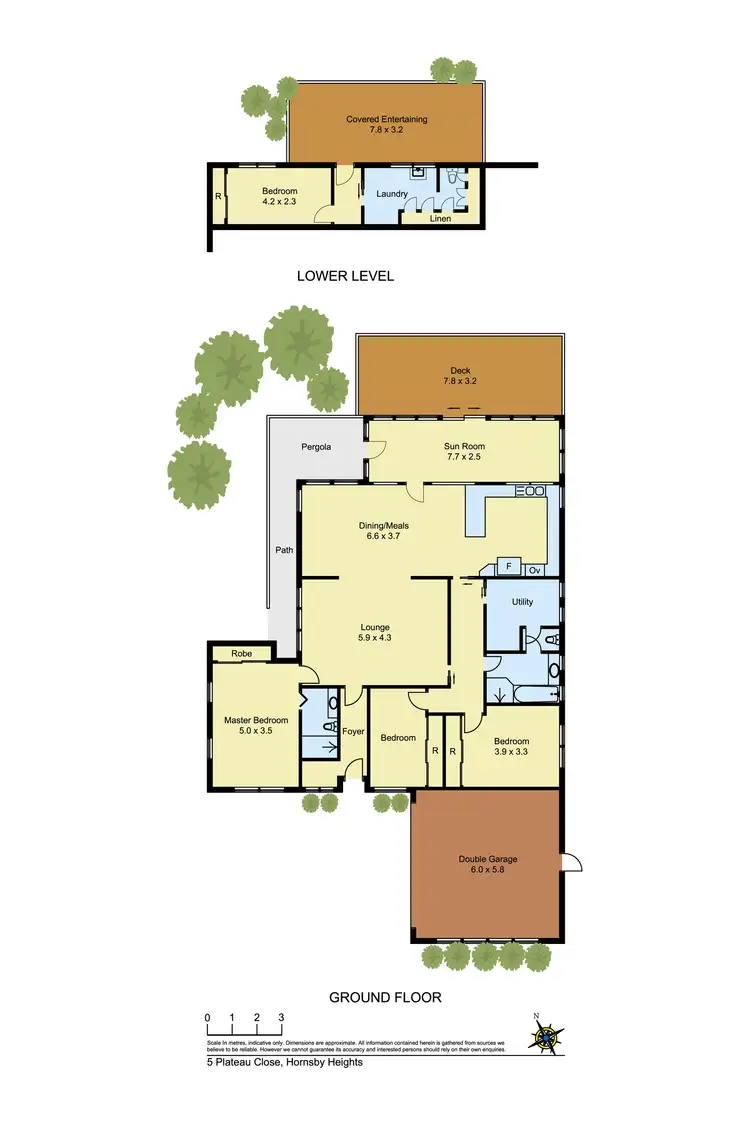 Floorplan of Homely house listing, 5 Plateau Close, Hornsby Heights NSW 2077