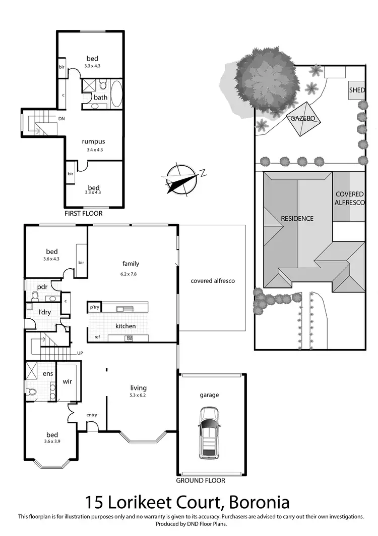 Floorplan of Homely house listing, 15 Lorikeet Court, Boronia VIC 3155