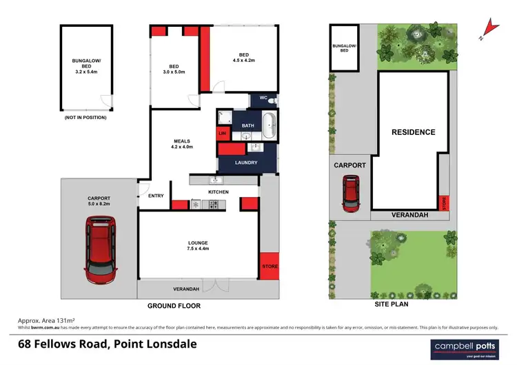 Floorplan of Homely house listing, 68 Fellows Road, Point Lonsdale VIC 3225