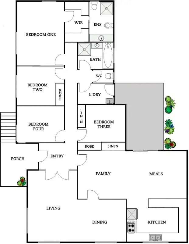 Floorplan of Homely house listing, 4 Molineaux Place, Farrer ACT 2607