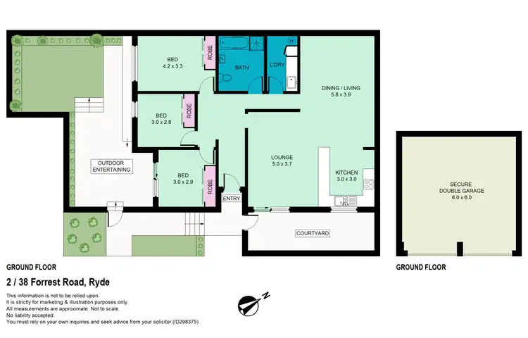 Floorplan of Homely villa listing, 2/38 Forrest Road, Ryde NSW 2112