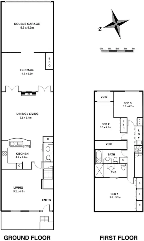 Floorplan of Homely townhouse listing, 8B Surrey Road, South Yarra VIC 3141