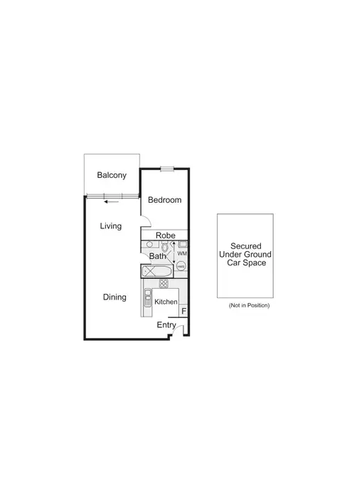 Floorplan of Homely apartment listing, 208/52 Nott Street, Port Melbourne VIC 3207