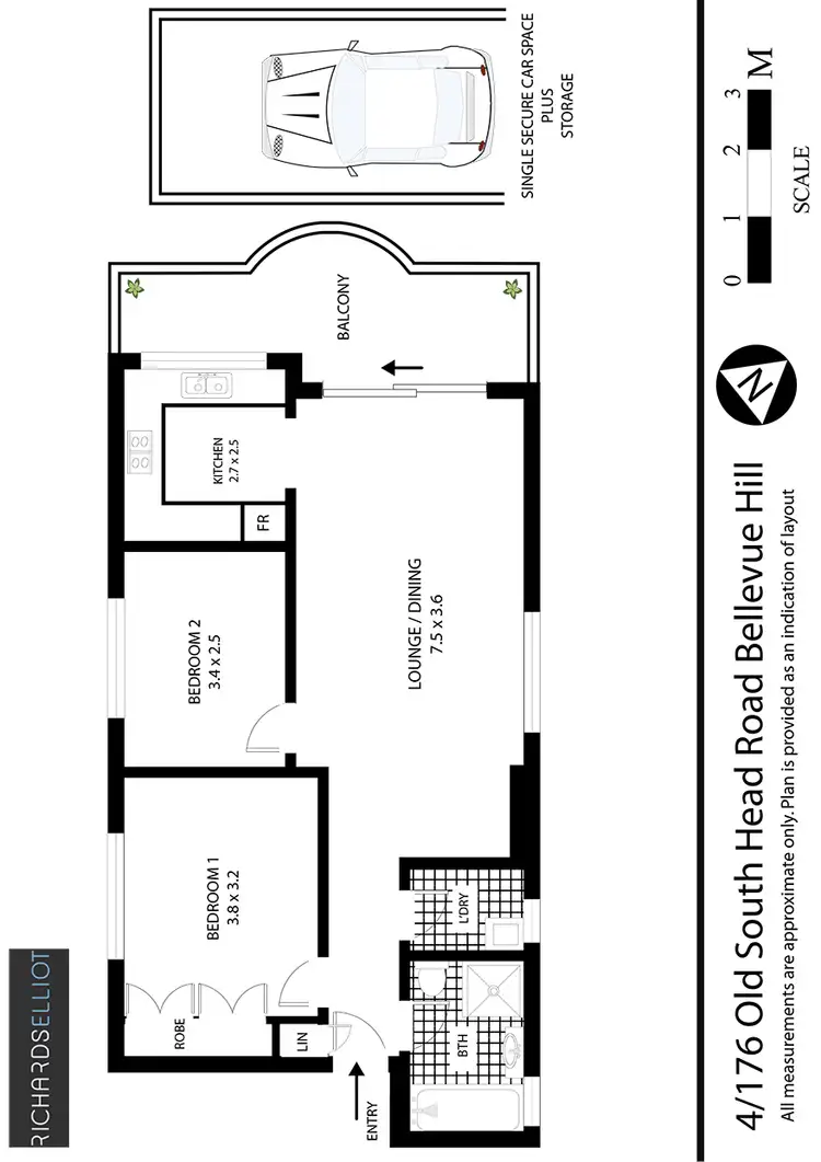 Floorplan of Homely apartment listing, 4/176 Old South Head Road, Bellevue Hill NSW 2023