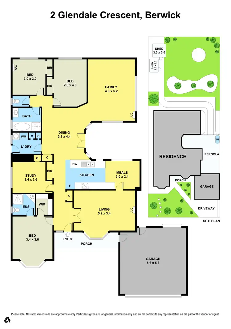 Floorplan of Homely house listing, 2 Glendale Crescent, Berwick VIC 3806