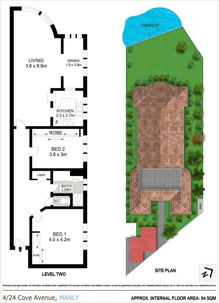 Floorplan of Homely apartment listing, 4/24 Cove Avenue, Manly NSW 2095