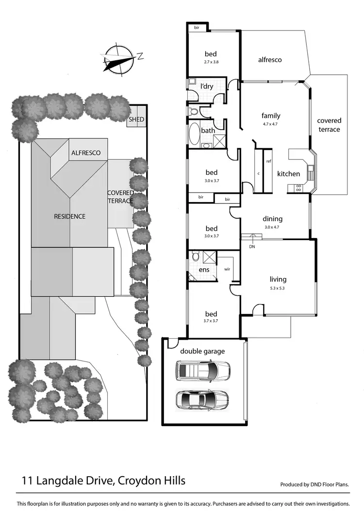 Floorplan of Homely house listing, 11 Langdale Drive, Croydon Hills VIC 3136