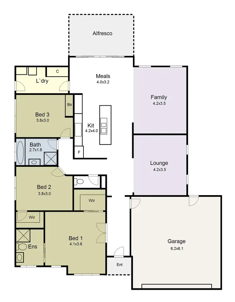 Floorplan of Homely house listing, 50 Delaney Drive, Miners Rest VIC 3352