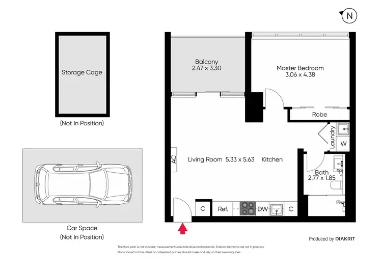 Floorplan of Homely apartment listing, 208/115 Nott Street, Port Melbourne VIC 3207