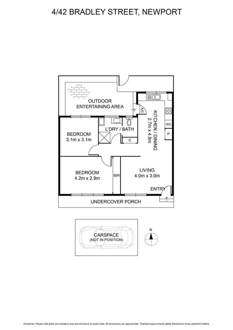 Floorplan of Homely unit listing, 4/42 Bradley Street, Newport VIC 3015