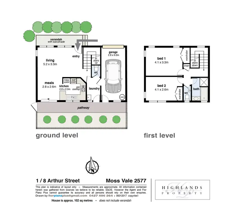 Floorplan of Homely unit listing, 1/8 Arthur Street, Moss Vale NSW 2577