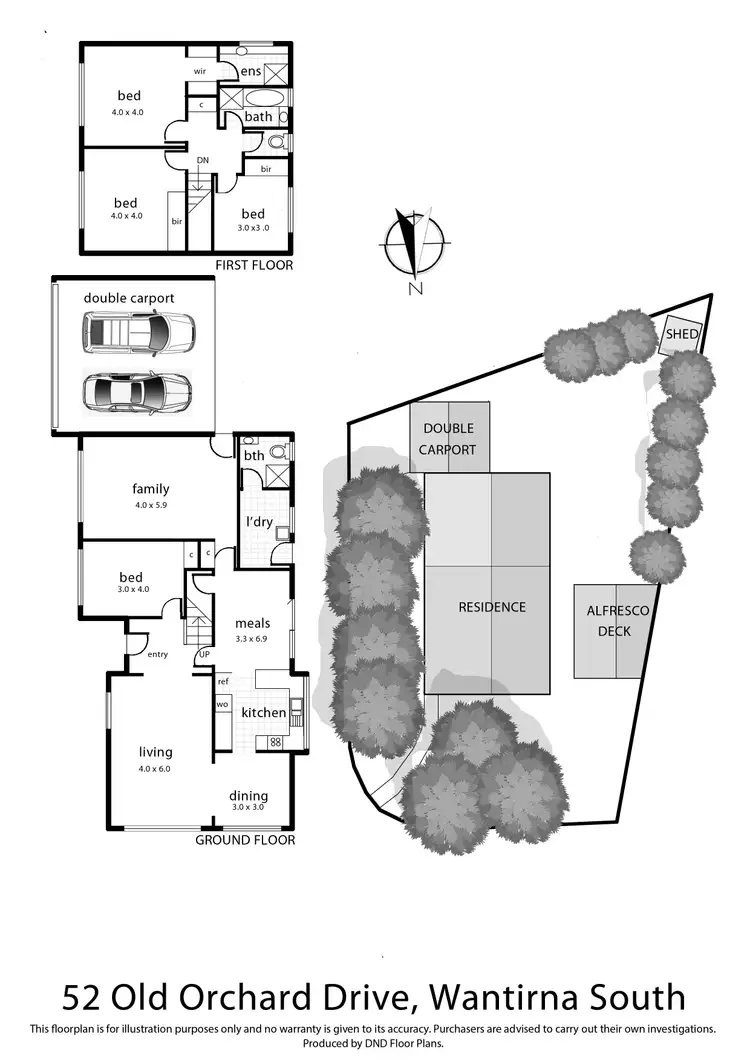 Floorplan of Homely house listing, 52 Old Orchard Drive, Wantirna South VIC 3152
