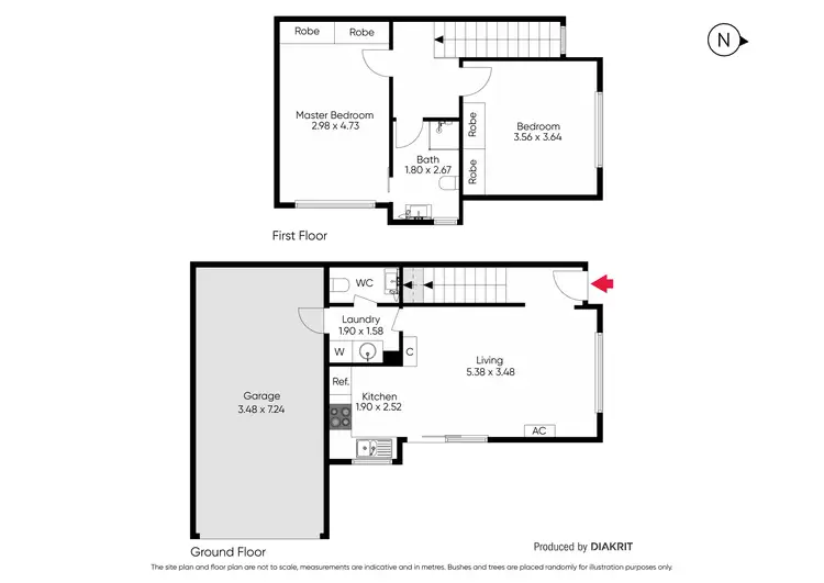 Floorplan of Homely townhouse listing, 2/7 O'Connor Street, Reservoir VIC 3073