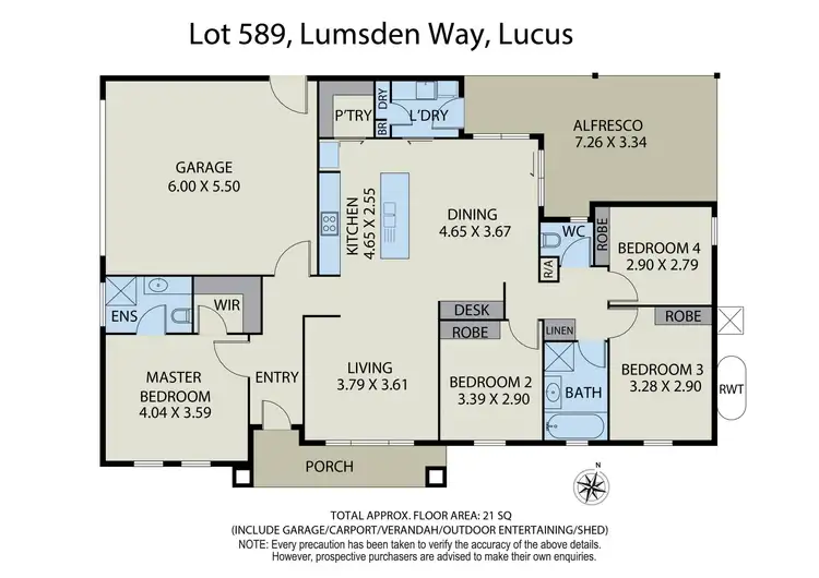 Floorplan of Homely house listing, 2 Lumsden Way, Lucas VIC 3350