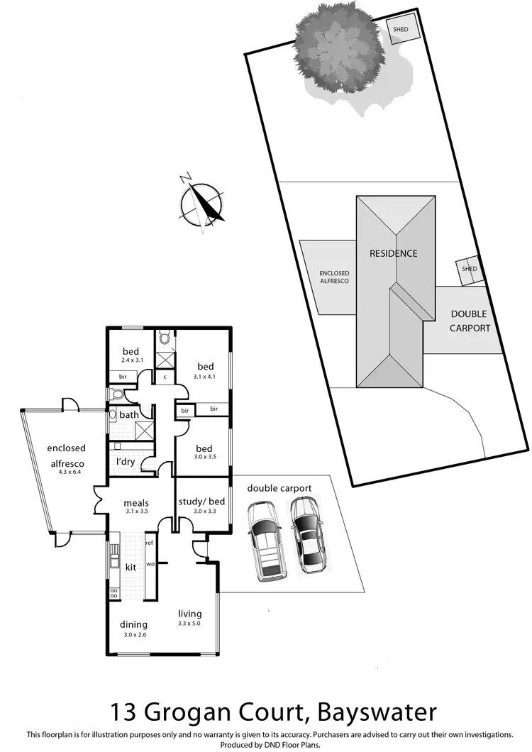 Floorplan of Homely house listing, 13 Grogan Court, Bayswater VIC 3153