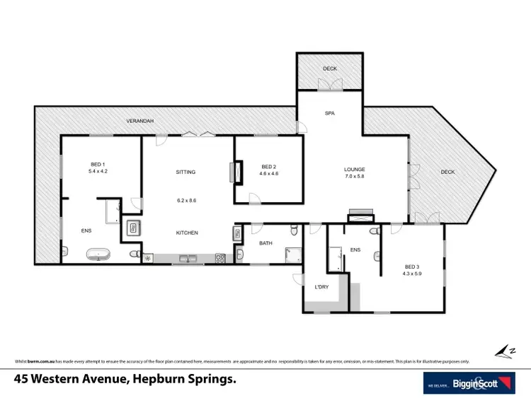 Floorplan of Homely house listing, 45 Western Avenue, Hepburn Springs VIC 3461