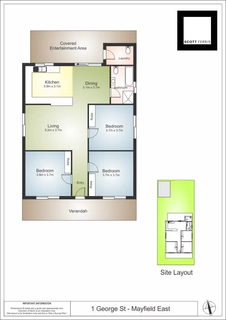 Floorplan of Homely house listing, 1 George Street, Mayfield East NSW 2304