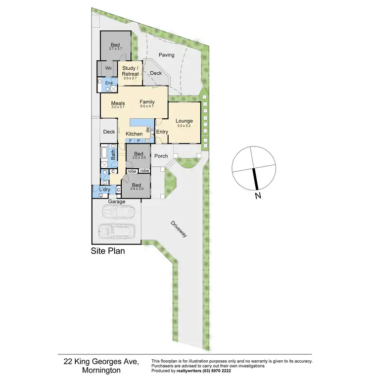 Floorplan of Homely house listing, 22 King Georges Avenue, Mornington VIC 3931