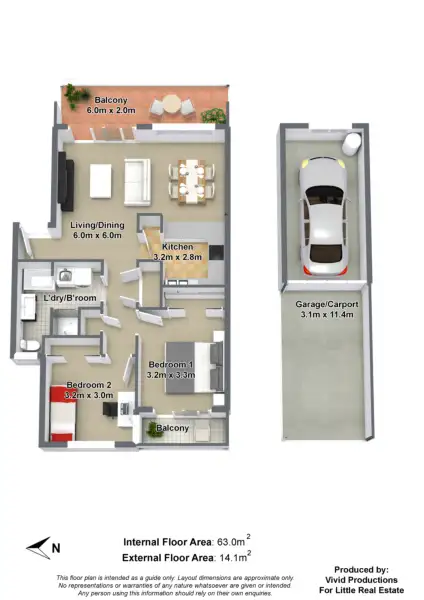 Floorplan of Homely unit listing, 7/ 77 Eton Street, Nundah QLD 4012